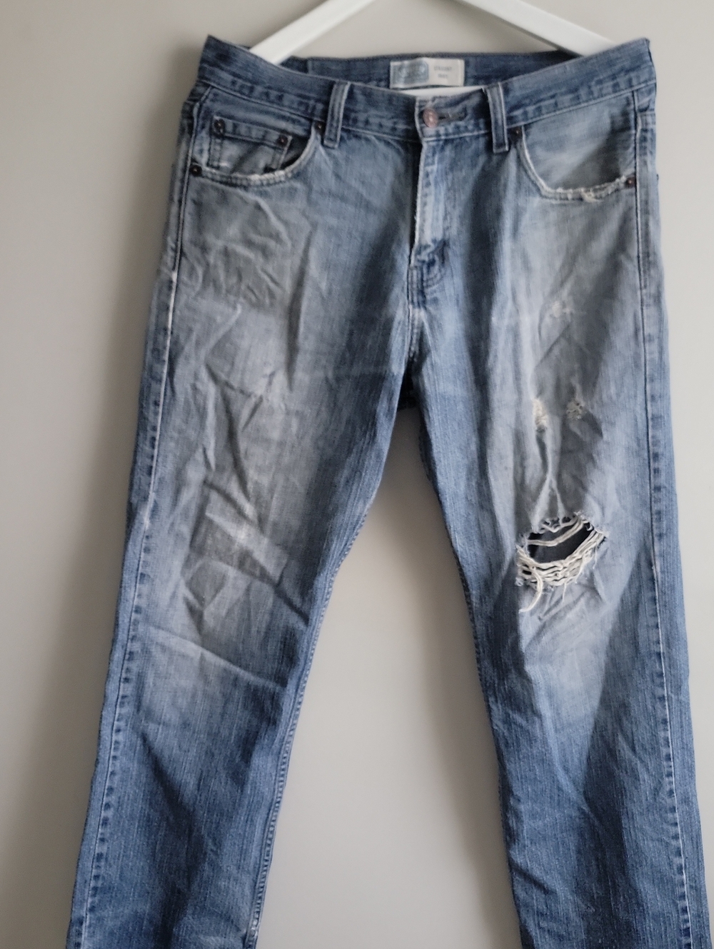 Signature by Levi Strauss Light Blue Slim Distressed Jeans